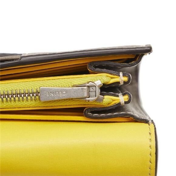 Celine Drummed Calfskin Large Multifunction Flap Wallet Souris - Picture 5 of 9